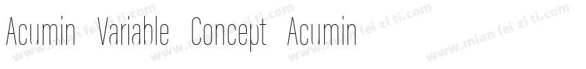 Acumin Variable Concept Acumin Vari字体转换